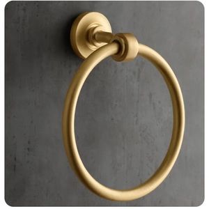 Restoration Hardware Grafton Towel Ring | Finish: Smooth Aged Brass